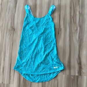 Nike Heather Turquoise Girls Youth Large Athletic Tank Top